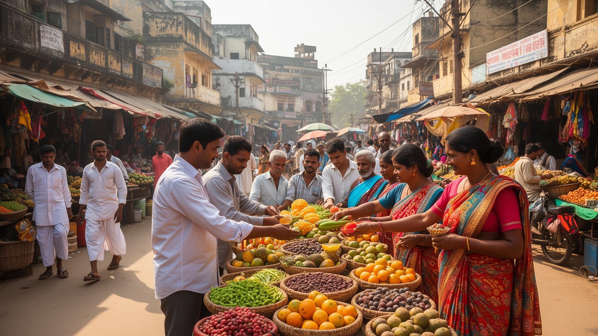 Local vendors and residents