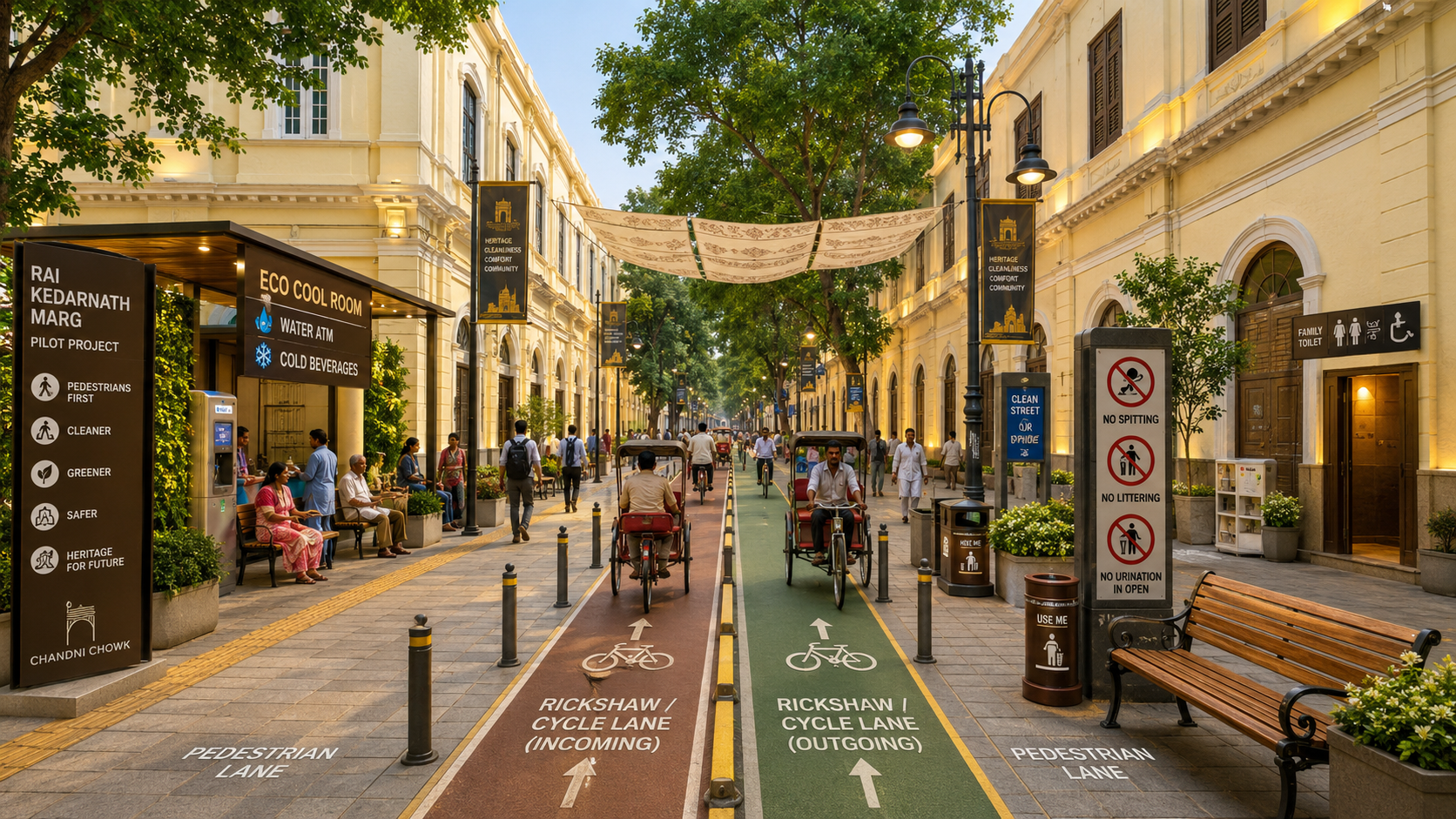 Restored heritage pedestrian street