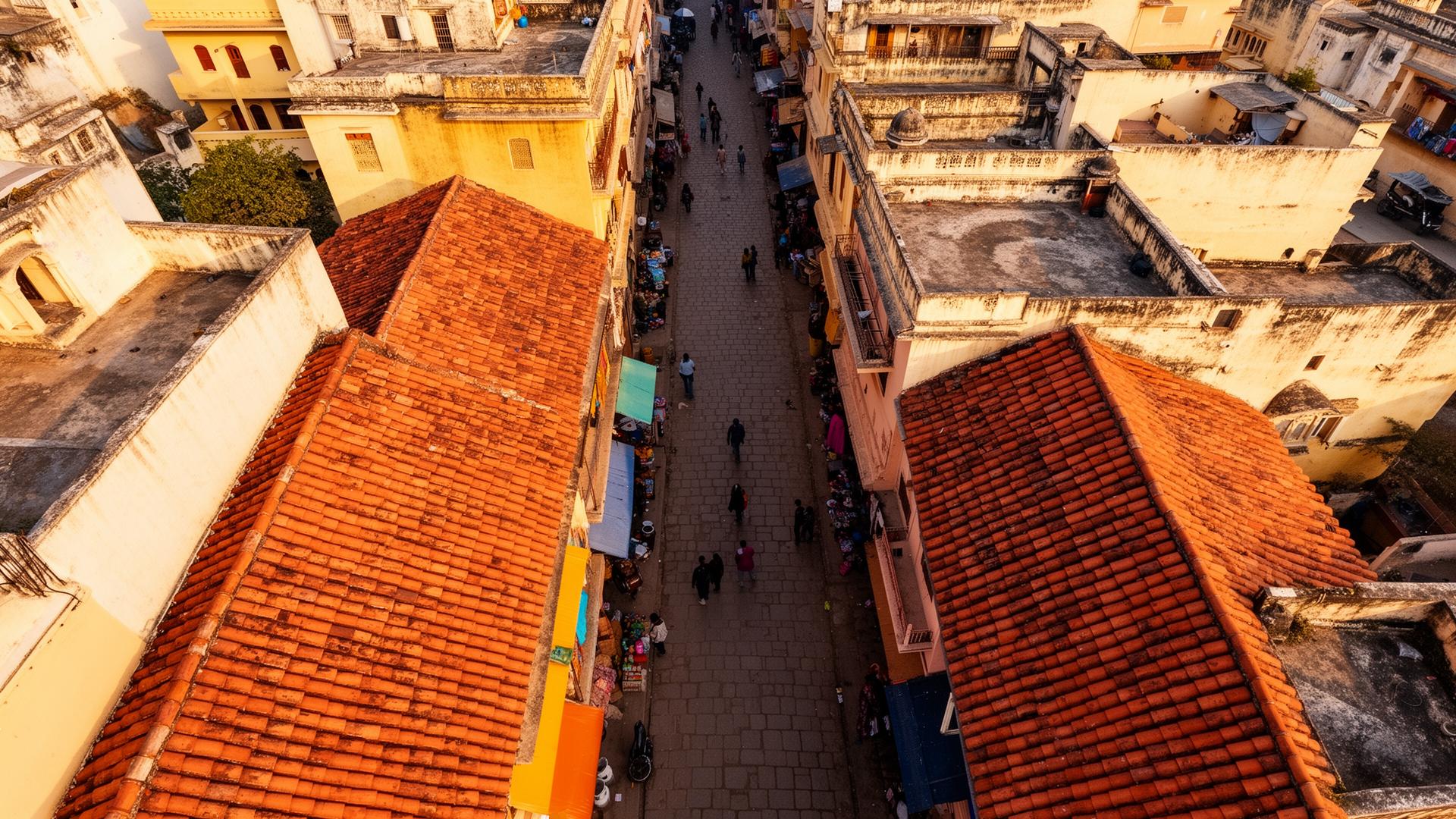 Aerial view of heritage corridor