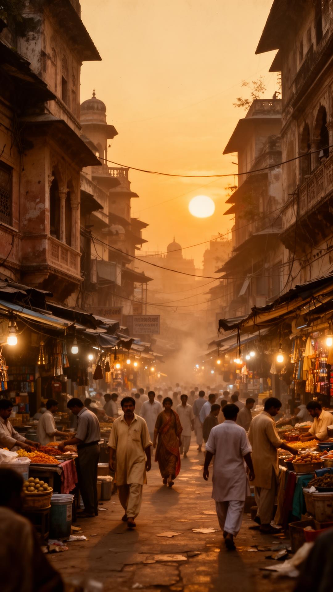 Chandni Chowk at twilight